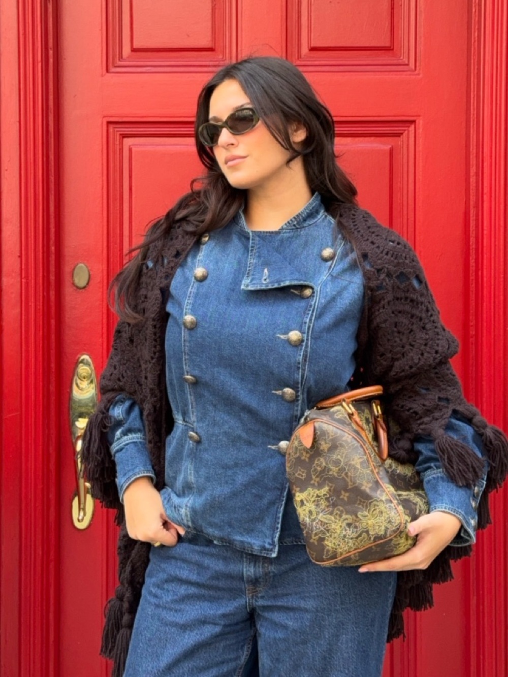Denim military jacket - Picture 2 of 2